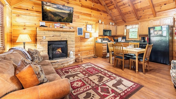 Ferienhütte, 1 Schlafzimmer | Wohnbereich
