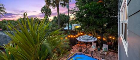 Outdoor pool, a heated pool