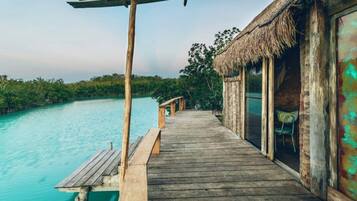 Cabaña panorámica | Espacio para trabajar con laptop, wifi gratis y ropa de cama