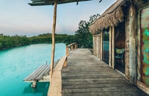 Hytte – panorama | Skrivebord for bærbar PC, wi-fi (inkludert) og sengetøy