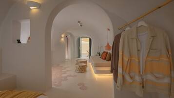 Junior Studio Suite, Terrace | Premium bedding, pillowtop beds, in-room safe, individually decorated