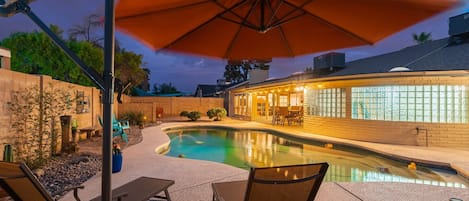 A heated pool
