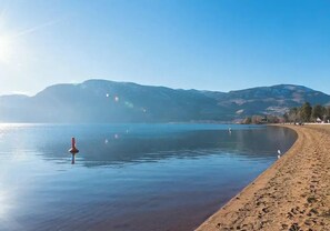 On the beach, beach towels
