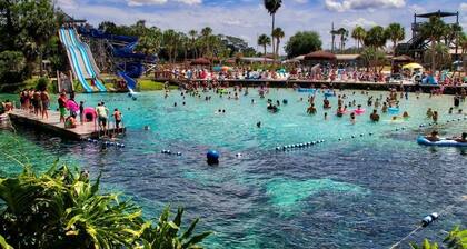 Weeki Wachee River Beach Retreat: with Tiki Bar, Fire Pit Hot Tub & Clear Kayaks