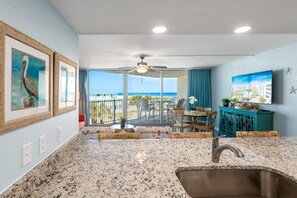 Fridge, microwave, oven, stovetop - Sandcastle Condominiums Unit 212 (Port Aransas)
