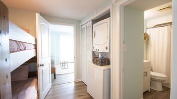 1 bedroom, travel crib, WiFi, bed sheets