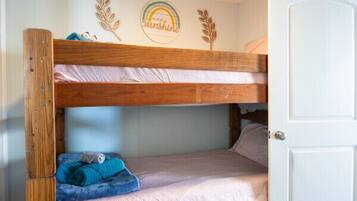 1 bedroom, travel crib, WiFi, bed sheets