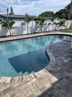 Outdoor pool, a heated pool