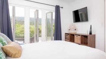 2 bedrooms, desk, iron/ironing board, travel cot