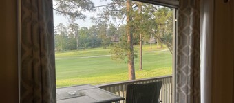 Unwind at a spacious golf getaway overlooking the 3rd hole of Rayburn Country!