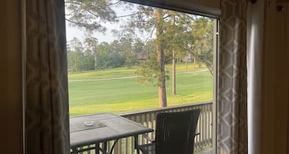 Unwind at a spacious golf getaway overlooking the 3rd hole of Rayburn Country!