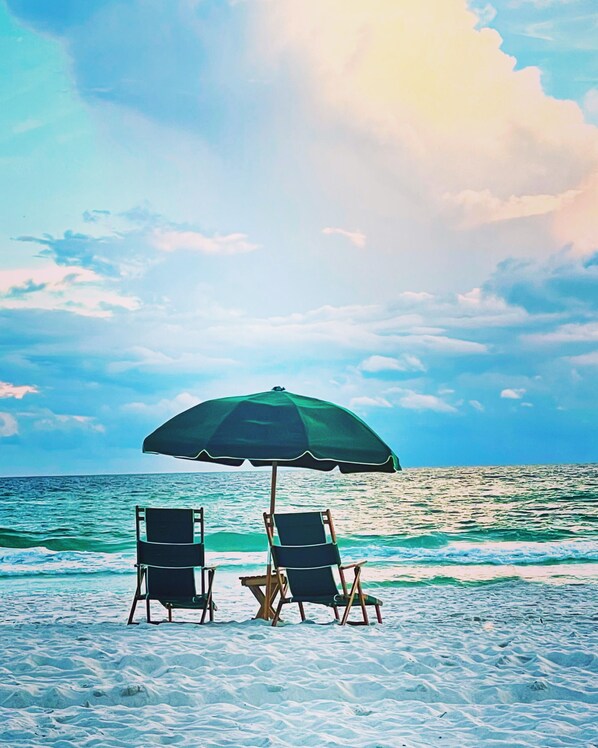 Beach nearby, beach towels