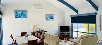 Blue Poles - Pet Friendly Outside