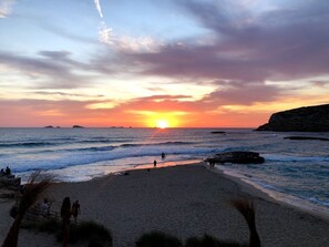 Beach nearby, sun-loungers