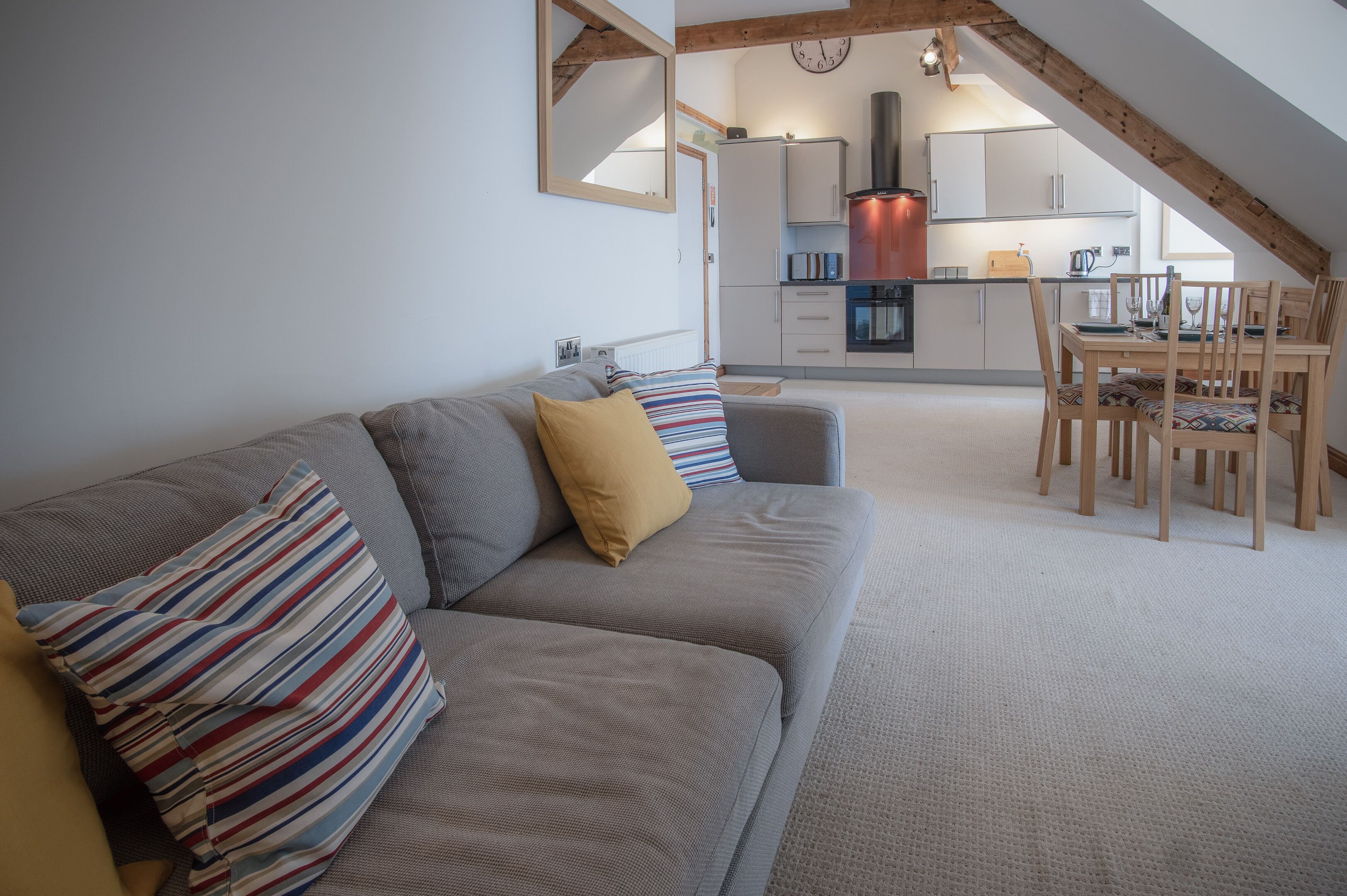 Apartment (1 Bedroom) | Living area | 32-inch Smart TV with cable channels, TV