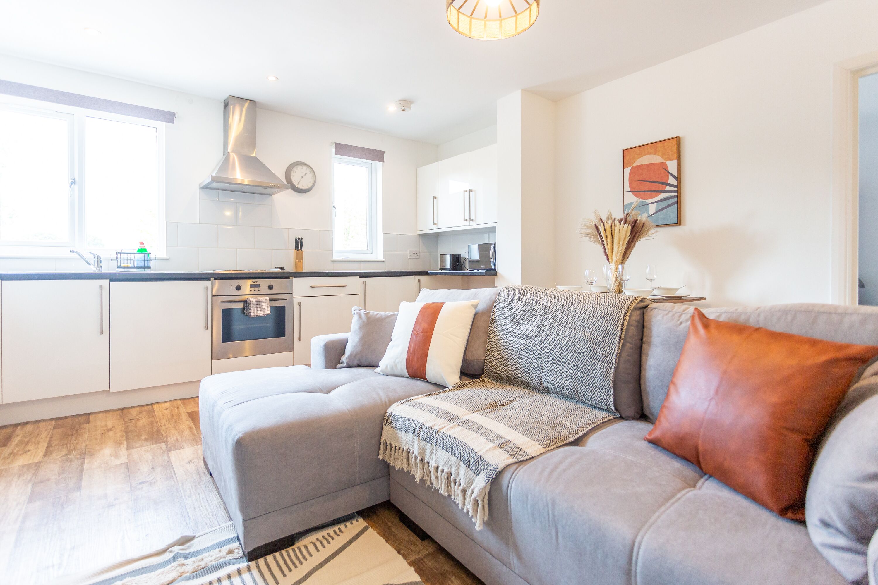 Deluxe Apartment, Non Smoking, Kitchen | Living area | 40-inch Smart TV with satellite channels, TV