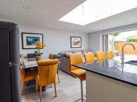 Fridge, dishwasher, electric kettle, toaster