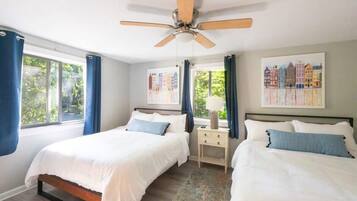 4 dormitorios, tabla de planchar con plancha, wifi y ropa de cama