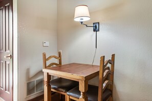 Dining - Ground-floor condo with mini-fridge, central AC, & patio (Wisconsin Dells)