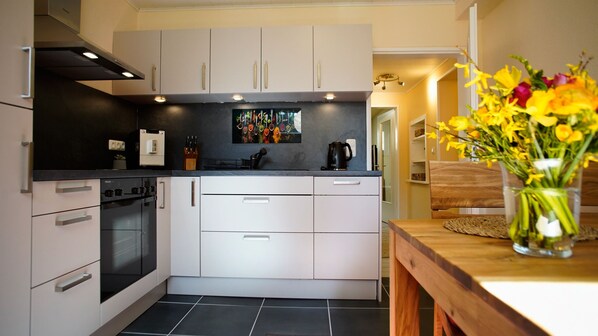 Fridge, oven, stovetop, dishwasher