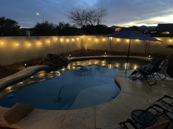 A heated pool