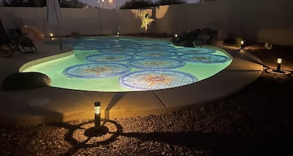 AZ Sun & Serenity: 4BR home w/Heated Pool, BBQ Island, Prime location– Sleeps 12