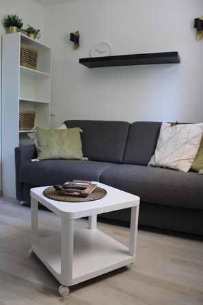 Télévision, table de tennis de table, livres