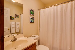 Hair dryer, towels