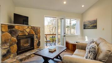 TV, fireplace, DVD player