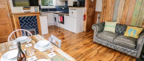 Fridge, dishwasher, electric kettle, toaster