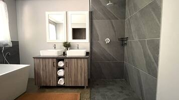 Combined shower/tub