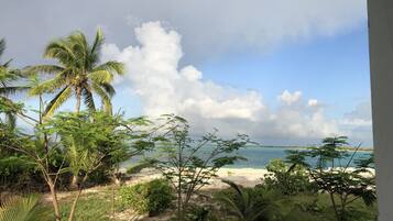 Plage, chaises longues, serviettes de plage