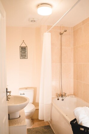 Hair dryer, towels