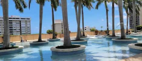 A heated pool