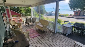 Outdoor dining - Waterview Home - in town, across from the Marina (DeTour VIllage)