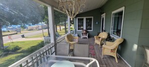 Outdoor dining - Waterview Home - in town, across from the Marina (DeTour VIllage)
