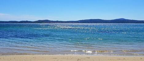 Beach nearby, sun-loungers