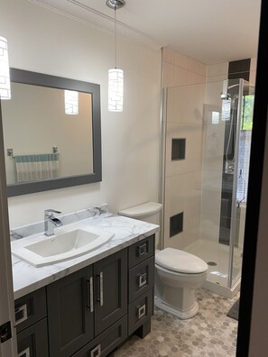Combined shower/tub