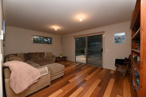 TV, DVD player, books