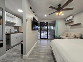 Luxury Single Room, 1 King Bed with Sofa bed, Pool View | Premium bedding, memory foam beds, individually decorated