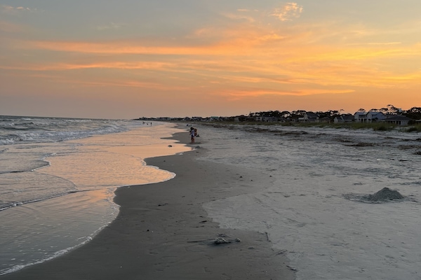 Sun-loungers, beach towels