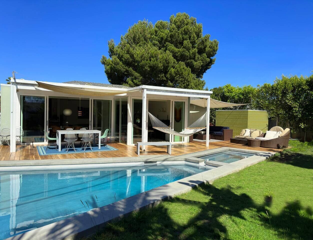 Glass Architectural with heated Pool and Jacuzzi
