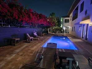 Outdoor pool, a heated pool