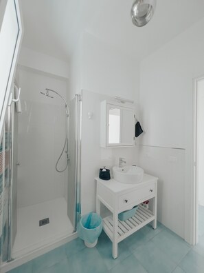 Ducha, secador de pelo y toallas