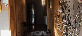 A cozy house with veranda and big yard, with the best view on Kazbegi mountain..