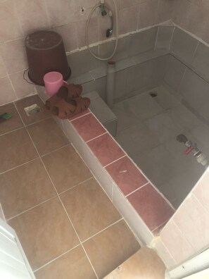 Spring water tub, slippers, towels
