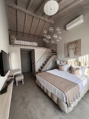 Romantic Room | Egyptian cotton sheets, premium bedding, minibar, desk - Ala Da Vinci Hotel Alaçatı (Cesme)