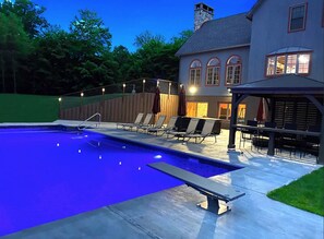 Outdoor pool, a heated pool