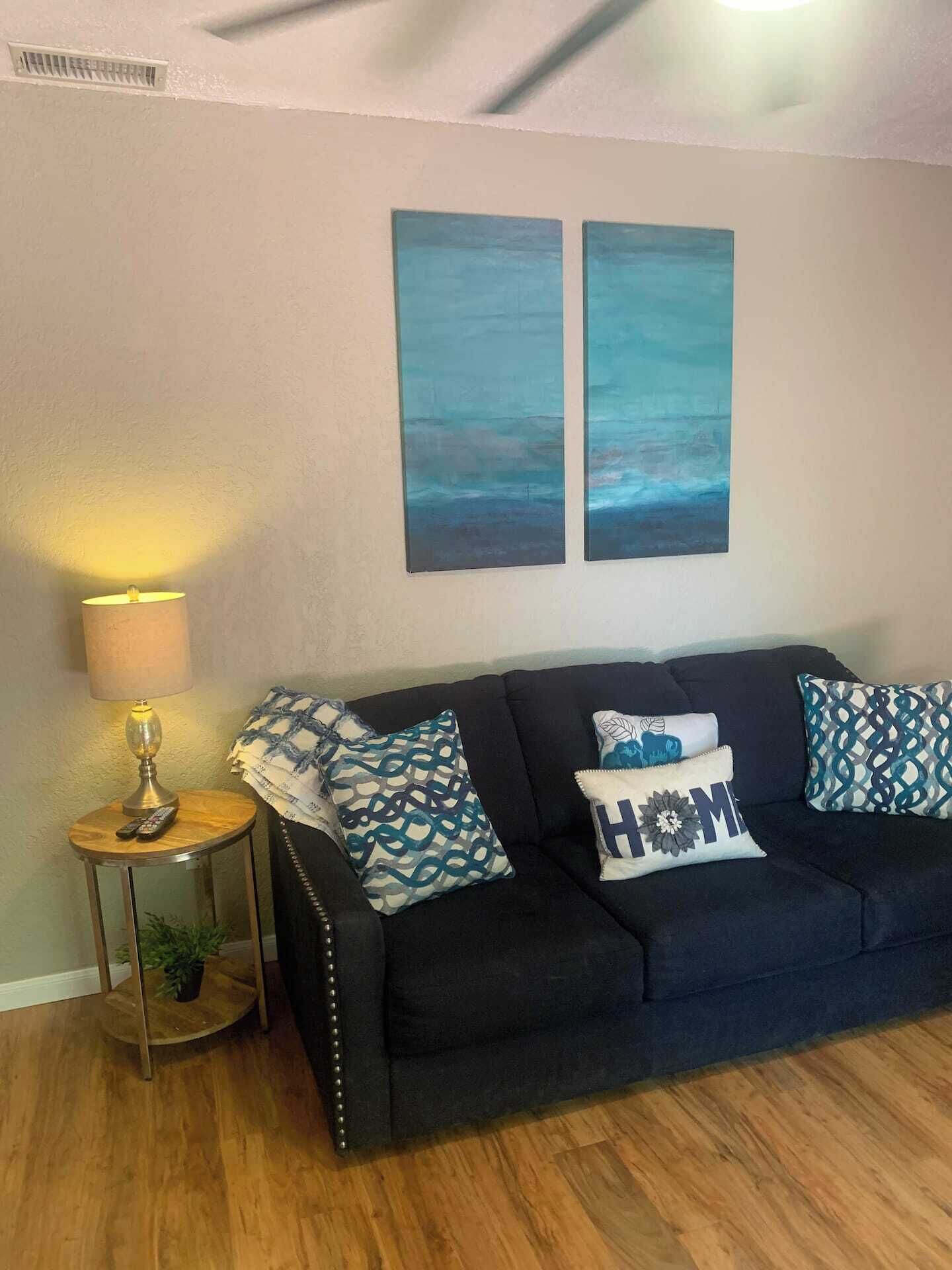 TV, fireplace, offices