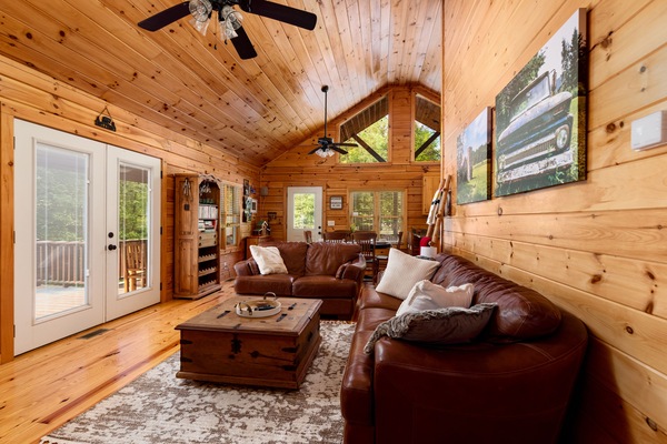 Smart-tv, een open haard, een dvd-speler en boeken